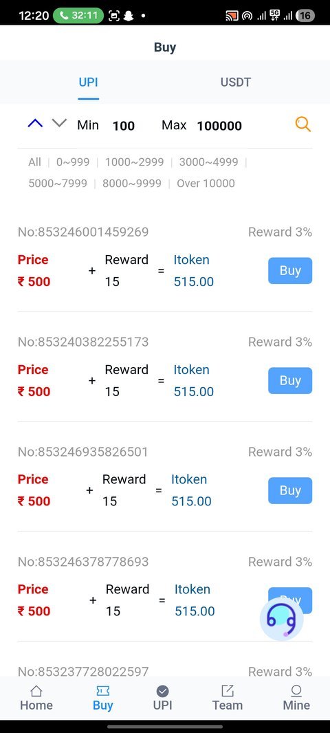 FstPay Buy screen – UPI orders with 3% reward